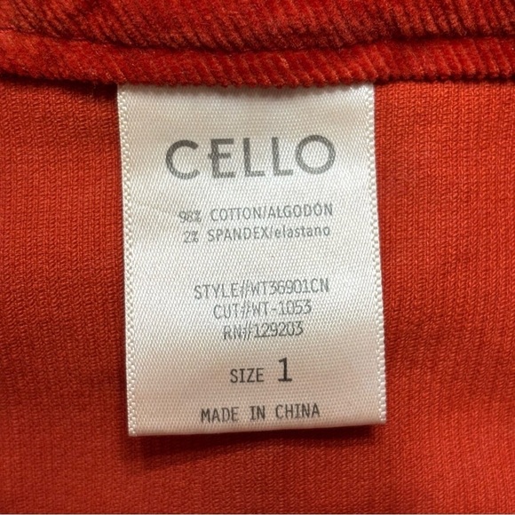 Cello Flared Women's Pants corduroy Size 1 - Picture 7 of 10